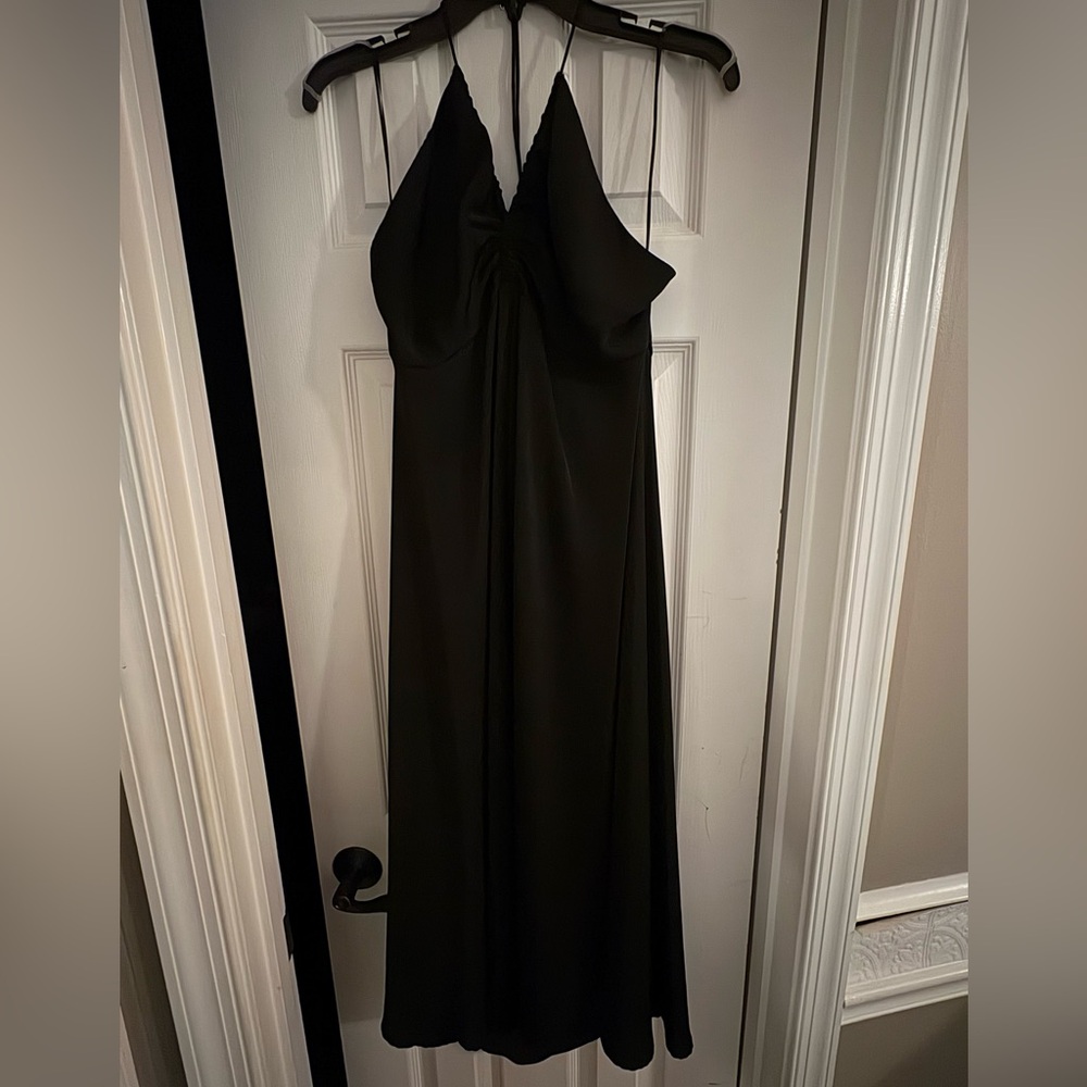 Elegant Black Halter Dress